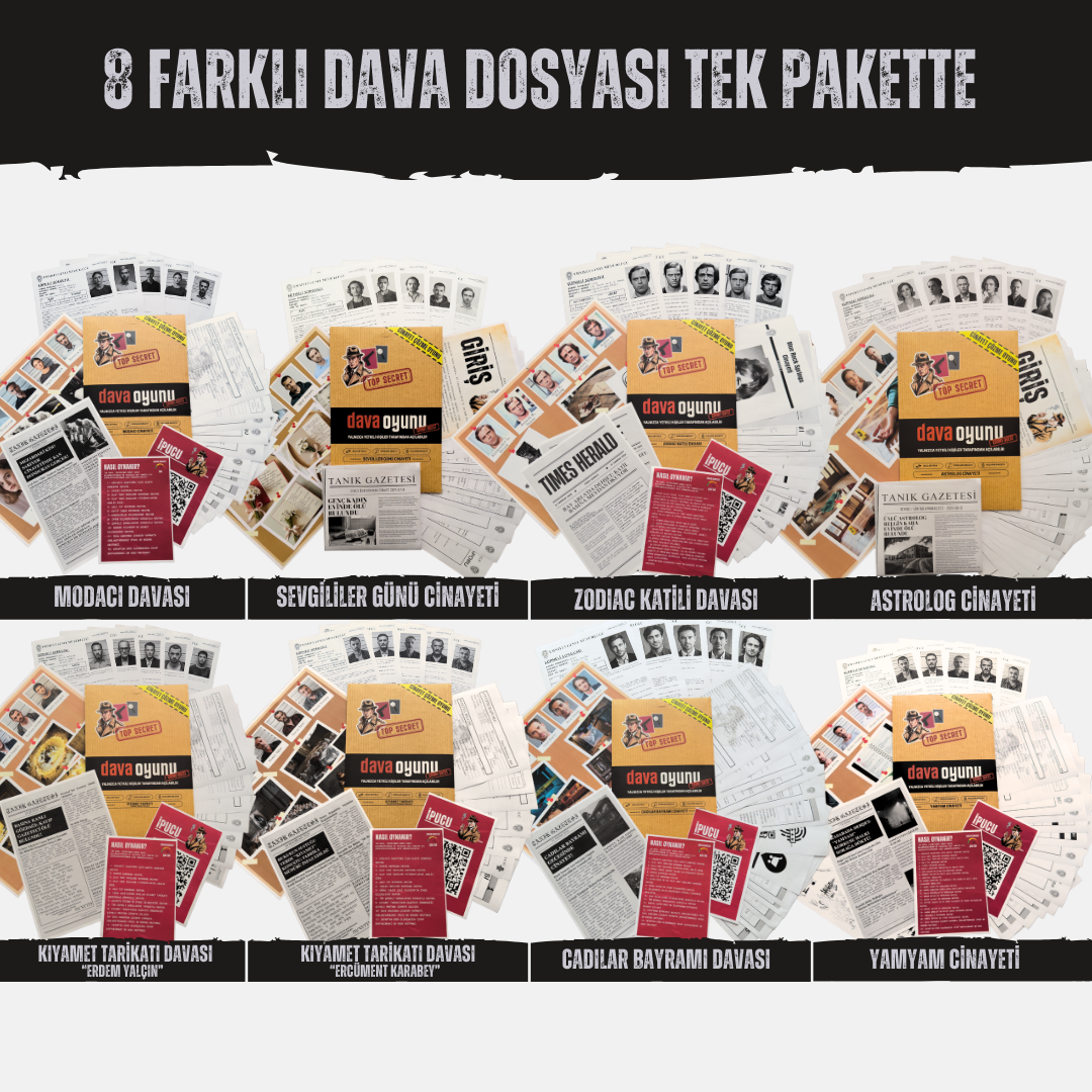 8 FARKLI DAVA DOSYASI TEK PAKETTE "8'Lİ PAKET"