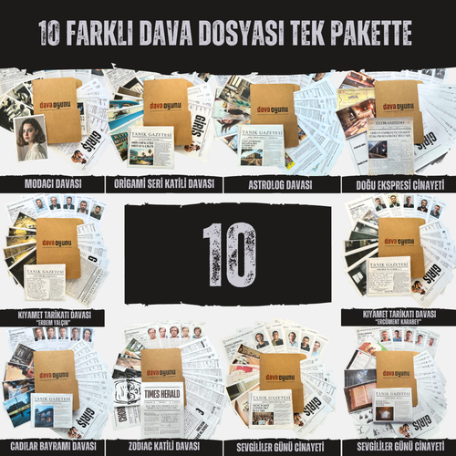 10 FARKLI DAVA DOSYASI TEK PAKETTE "10'LU PAKET"