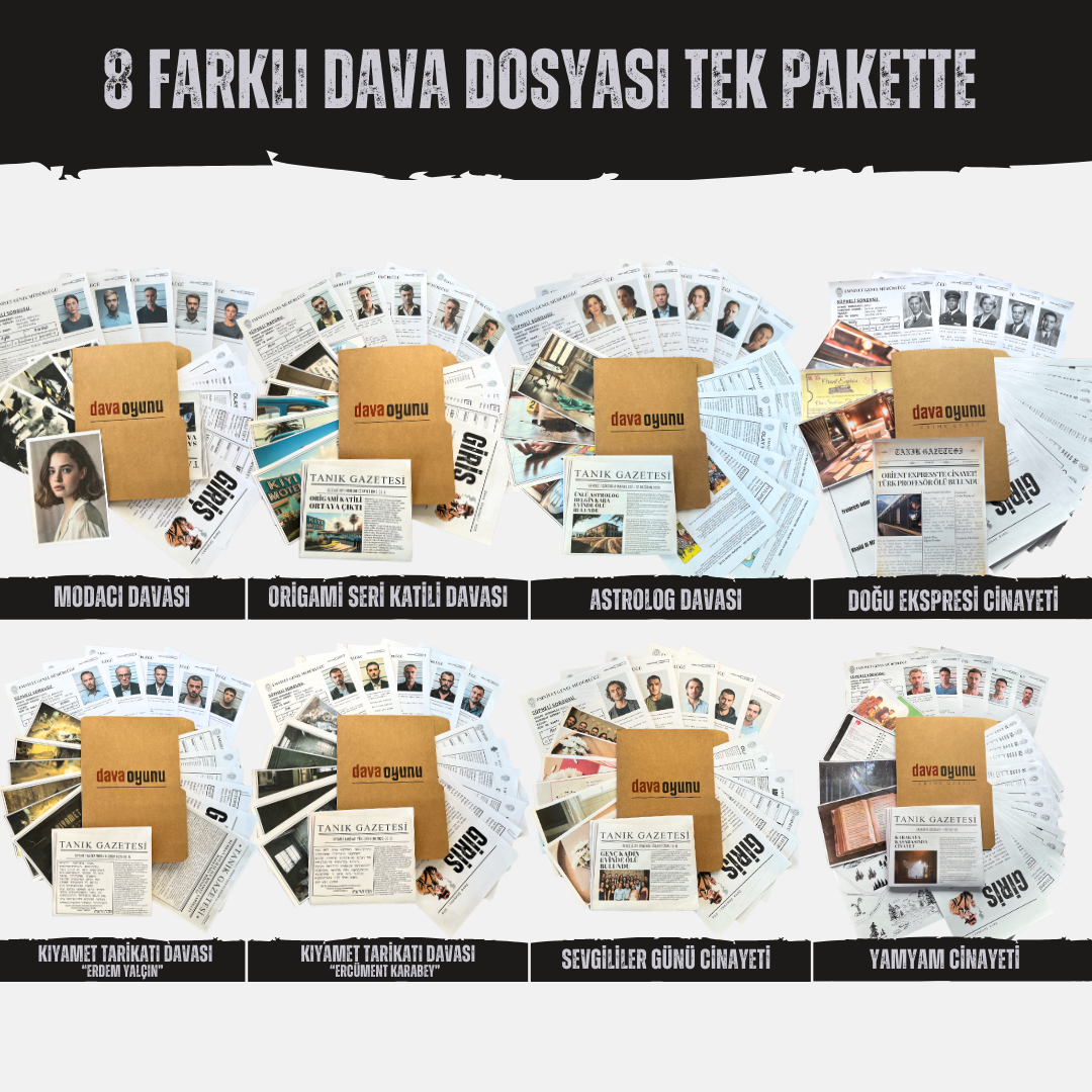 8 FARKLI DAVA DOSYASI TEK PAKETTE "8'Lİ PAKET"