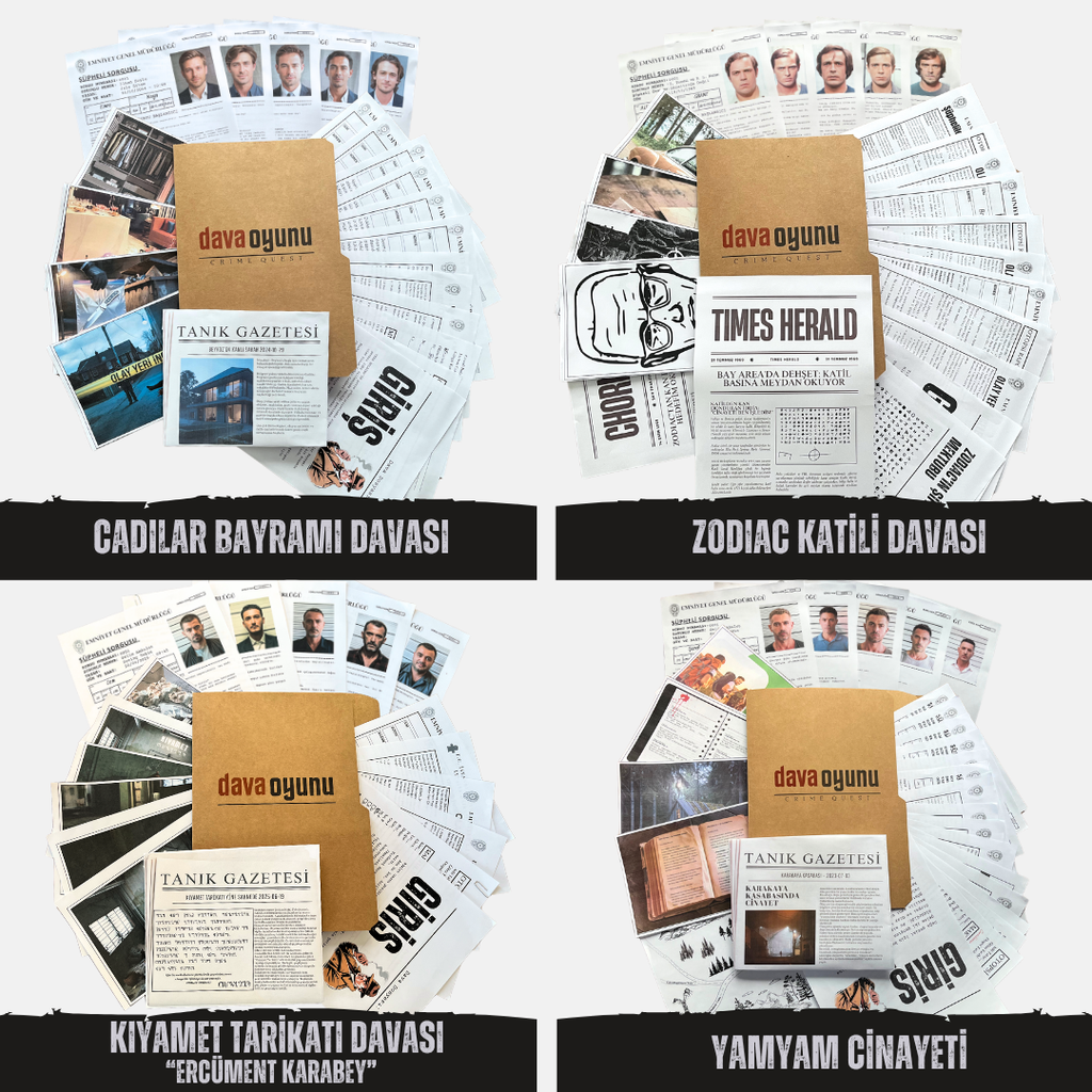 4 FARKLI DAVA DOSYASI TEK PAKETTE "4'LÜ PAKET" Cadılar Bayramı Seti