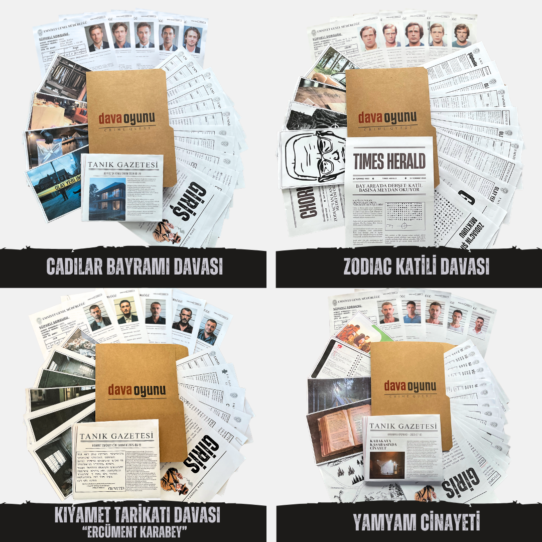 4 FARKLI DAVA DOSYASI TEK PAKETTE "4'LÜ PAKET" Cadılar Bayramı Seti