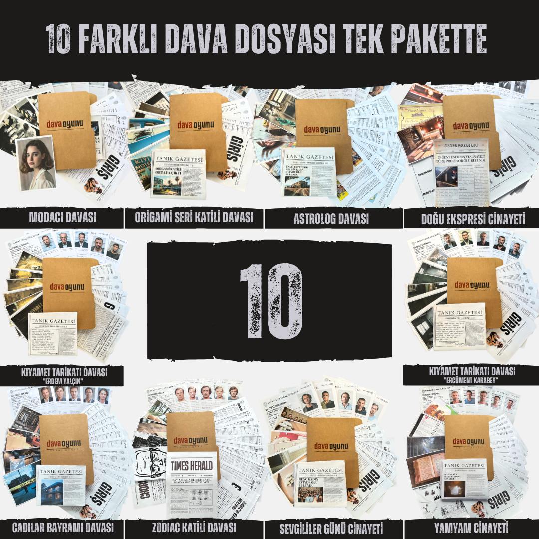 10 FARKLI DAVA DOSYASI TEK PAKETTE "10'LU PAKET"
